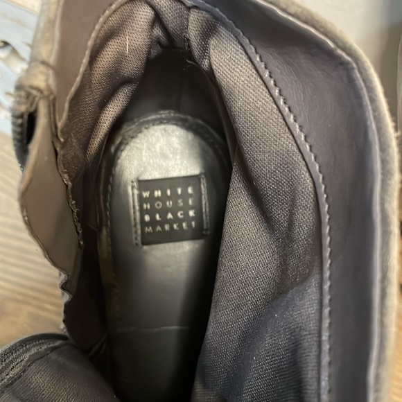 White House Black Market Grey Suede Zip Ankle Boot 3.5 inch Heel. #0201 - Picture 8 of 8